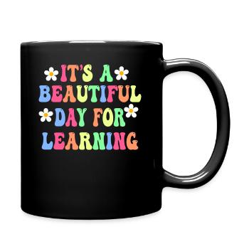 Es ist ein schöner Tag zum Lernen - Tasse einfarbig - Schwarz - Rechts