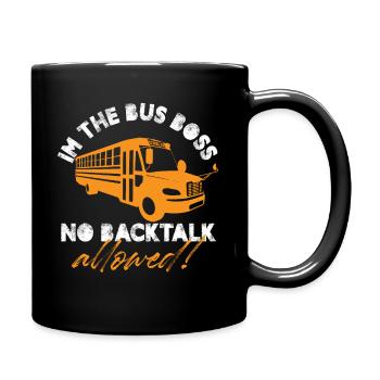 Funny No Backtalk - Yellow Bus Expert School Bus - Mug uni - noir - Droite
