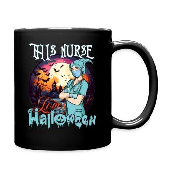 Nurse Halloween Love - Full Colour Mug - black - Right