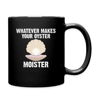 Auster schlürfen Meeresfrüchte - Tasse einfarbig - Schwarz - Rechts
