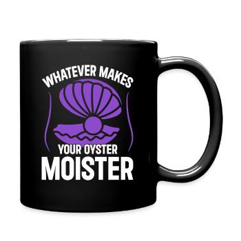 Auster schlürfen Meeresfrüchte - Tasse einfarbig - Schwarz - Rechts