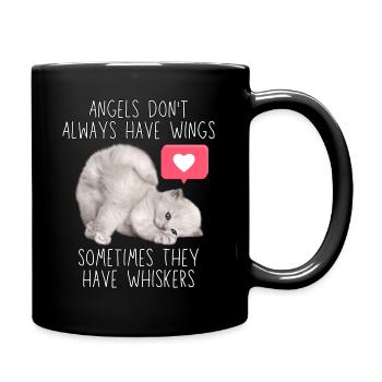 Engel ohne Flügel ist ein lustiges Katzendesign. - Tasse einfarbig - Schwarz - Rechts