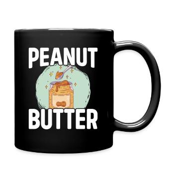 Erdnussbutter Brot Frühstück - Tasse einfarbig - Schwarz - Rechts