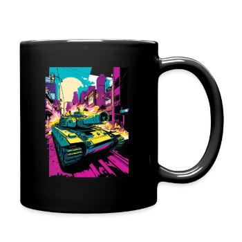 Panzer Pop Art Comic Style Leopard Panzer - Full Colour Mug - black - Right