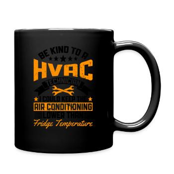 HVAC Techniker Design Für HVAC Lüftungstechniker - Full Colour Mug - black - Right