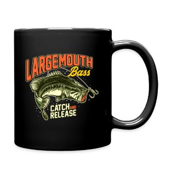 Bass fish - Full Colour Mug - black - Right