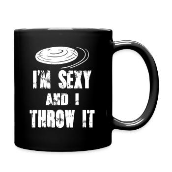 Frisbee ultime, je suis sexy et je le jette cadeau - Mug uni - noir - Droite