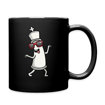Dancing chess pieces Chess players - Full Colour Mug - black - Right