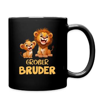 Großer Bruder - Tasse einfarbig - Schwarz - Rechts