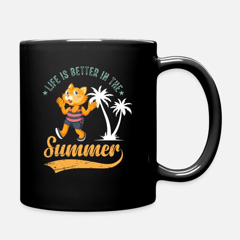 Chat en été - Mug uni - noir