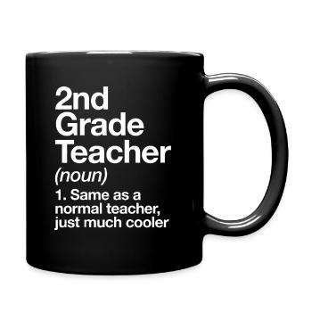 2nd Grade Teacher Definition Funny Back To School - Full Colour Mug - black - Right