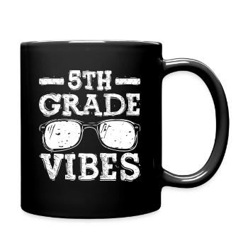 Zurück zur Schule 5. Klasse Vibes - Tasse einfarbig - Schwarz - Rechts