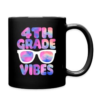 Back To School 4th Grade Vibes - Full Colour Mug - black - Right
