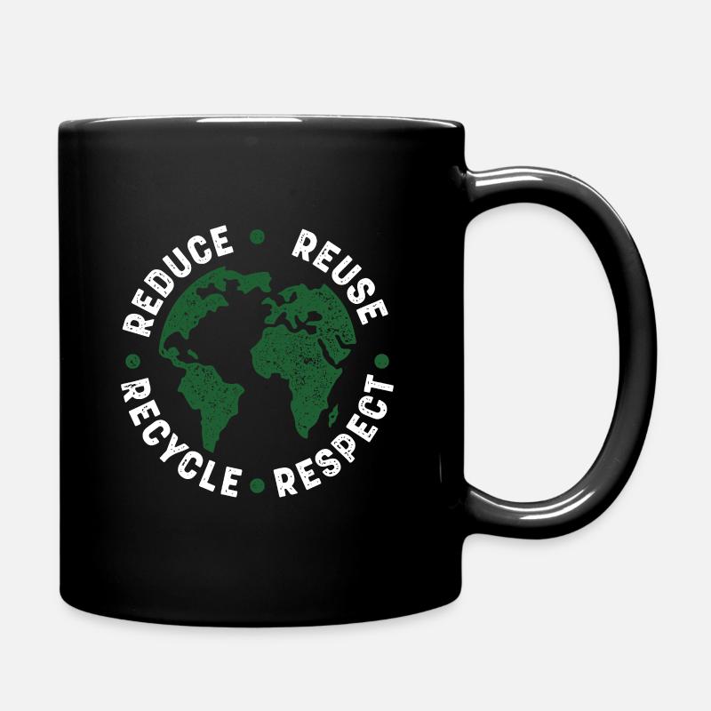 Earth Day, Teacher Environment Day - Full Colour Mug - black