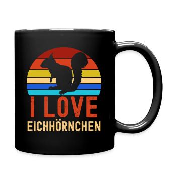 I love squirrels - cute rodents - Full Colour Mug - black - Right