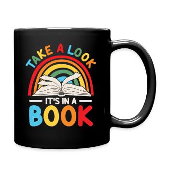 Jetez un coup d’œil C’est dans un rat de bibliothèque de lecture de livre - Mug uni - noir - Droite