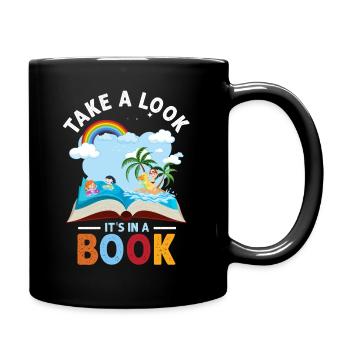 Jetez un coup d’œil C’est dans un rat de bibliothèque de lecture de livre - Mug uni - noir - Droite