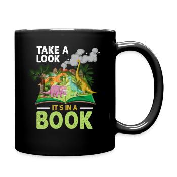 Jetez un coup d’œil C’est dans un rat de bibliothèque de lecture de livre - Mug uni - noir - Droite