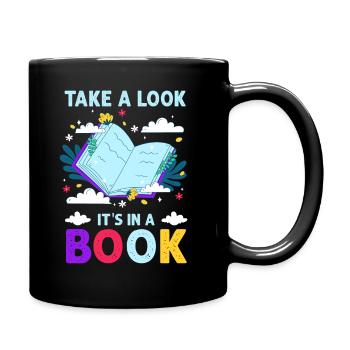 Jetez un coup d’œil C’est dans un rat de bibliothèque de lecture de livre - Mug uni - noir - Droite