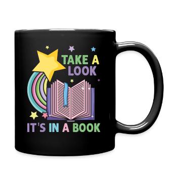 Jetez un coup d’œil C’est dans un rat de bibliothèque de lecture de livre - Mug uni - noir - Droite