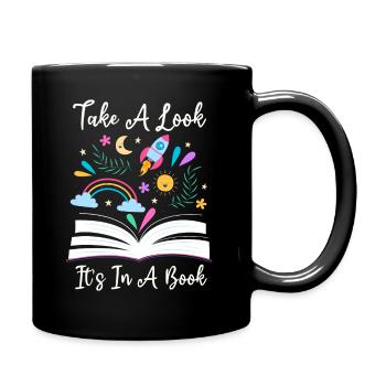 Jetez un coup d’œil C’est dans un rat de bibliothèque de lecture de livre - Mug uni - noir - Droite