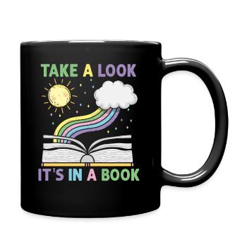 Jetez un coup d’œil C’est dans un rat de bibliothèque de lecture de livre - Mug uni - noir - Droite