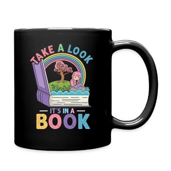 Jetez un coup d’œil C’est dans un rat de bibliothèque de lecture de livre - Mug uni - noir - Droite