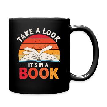 Jetez un coup d’œil C’est dans un rat de bibliothèque de lecture de livre - Mug uni - noir - Droite