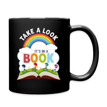 Jetez un coup d’œil C’est dans un rat de bibliothèque de lecture de livre - Mug uni - noir - Droite
