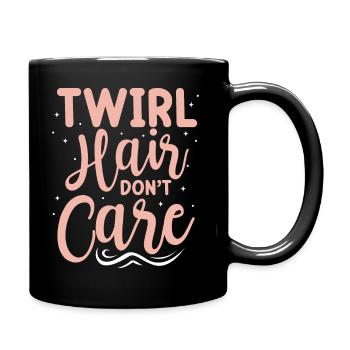 Les cheveux tourbillonnants ne s’en soucient pas Conception pour un coiffeur - Mug uni - noir - Droite