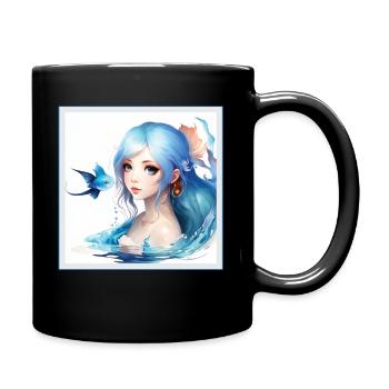 Anime Girl Japanese Aesthetic Anime Gift - Full Colour Mug - black - Right