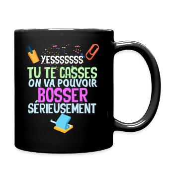 Yeeees Tu Te Casses Cadeau Départ Collègue - Mug uni - noir - Droite