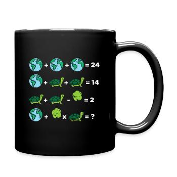 Earth Day Order Of Operations Quiz Funny Math - Full Colour Mug - black - Right
