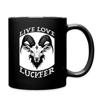 Occult Demon Lucifer goat gift idea - Full Colour Mug - black - Right