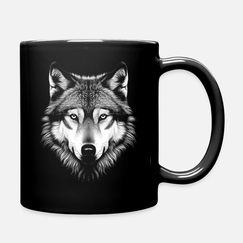 Geist des Wolfes - Tasse einfarbig - Schwarz