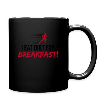 Xc-laufdesign Für Einen Cc-läufer - Tasse einfarbig - Schwarz - Rechts
