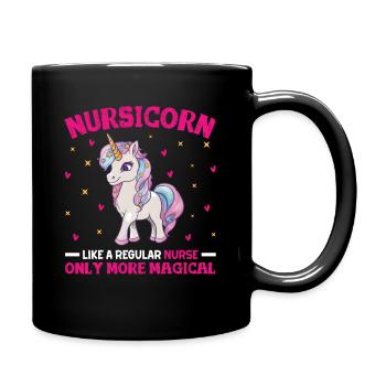 Nurse only magical unicorn nurse - Full Colour Mug - black - Right
