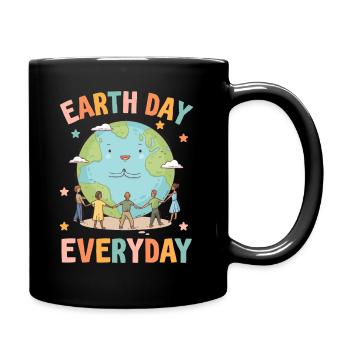 Tag der Erde Tägliches Umweltbewusstsein - Tasse einfarbig - Schwarz - Rechts