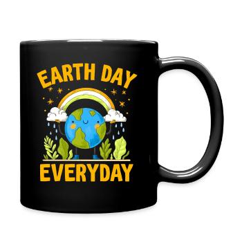 Tag der Erde Tägliches Umweltbewusstsein - Tasse einfarbig - Schwarz - Rechts