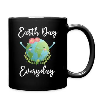 Tag der Erde Tägliches Umweltbewusstsein - Tasse einfarbig - Schwarz - Rechts