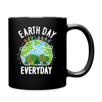 Tag der Erde Tägliches Umweltbewusstsein - Tasse einfarbig - Schwarz - Rechts