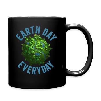 Tag der Erde Tägliches Umweltbewusstsein - Tasse einfarbig - Schwarz - Rechts