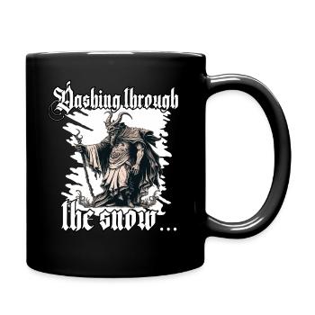 Krampus T-Shirt Der furchterregende Weihnachtsmann - Tasse einfarbig - Schwarz - Rechts