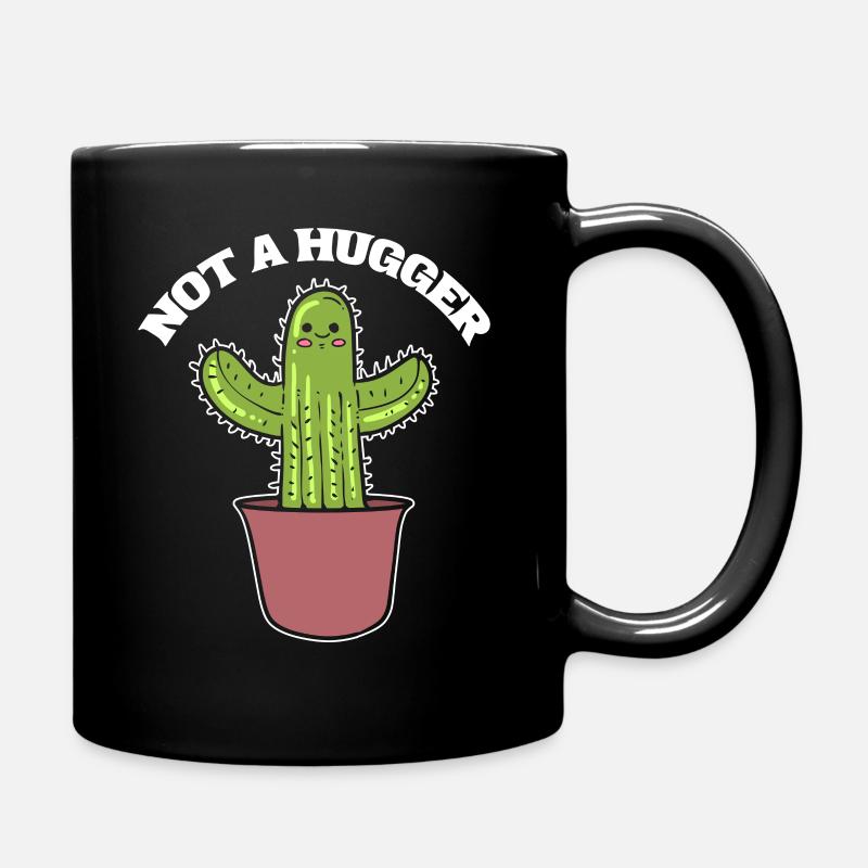 Not A Hugger Einzelgänger - Tasse einfarbig - Schwarz