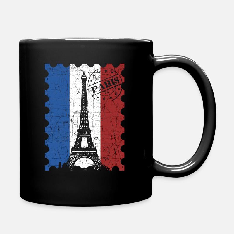 Parisian stamp French tour guide - Full Colour Mug - black