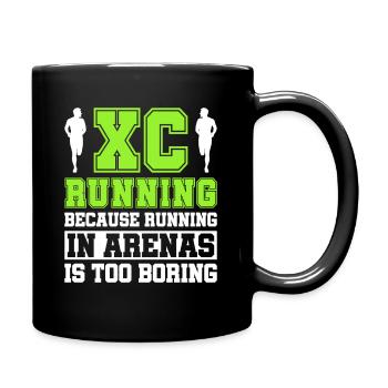 Xc-laufdesign Für Einen Cc-läufer - Tasse einfarbig - Schwarz - Rechts