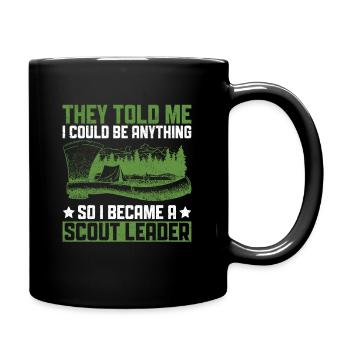 Cub Scout Design Für Einen Pfadfinderführer - Full Colour Mug - black - Right