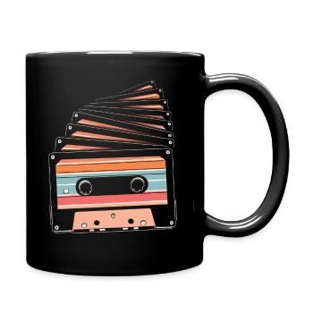 80's Cassette Tape 1990s Pencil Winding Cassette - Full Colour Mug - black - Right