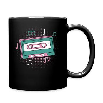 80er Jahre Kassette 1990er Bleistift Wickelkassette - Tasse einfarbig - Schwarz - Rechts