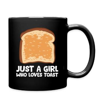 Juste une fille qui aime le pain grillé - Mug uni - noir - Droite